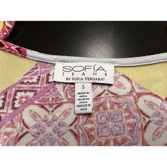 Sofia Jeans by Sofia Vergara floral wrap top blouse medium pink multi - Picture 7 of 12